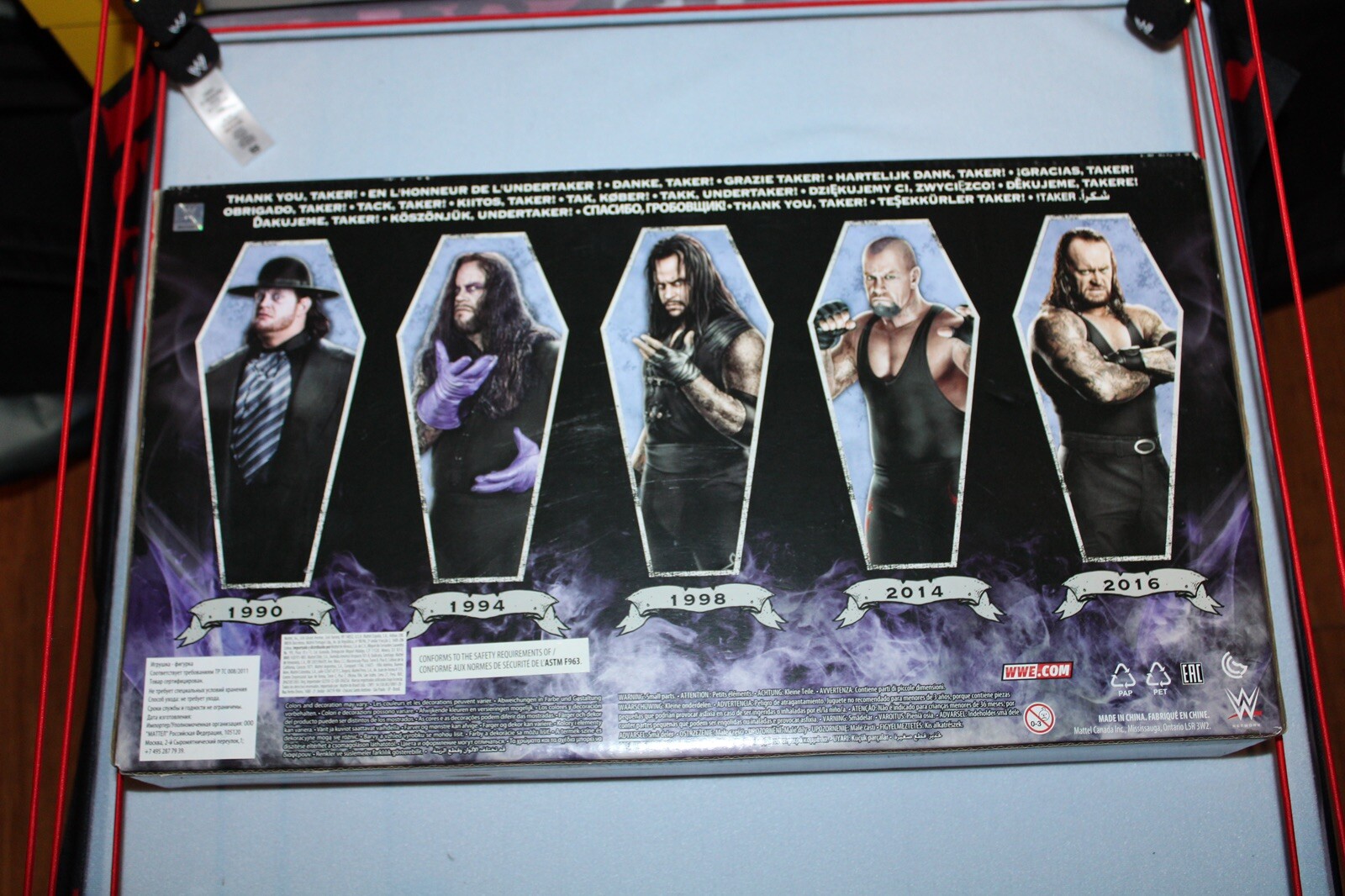 MATTEL WWE 2017 UNDERTAKER 5-PACK ACTION FIGURE 1990,1994,1998,2014,2016 MIP.