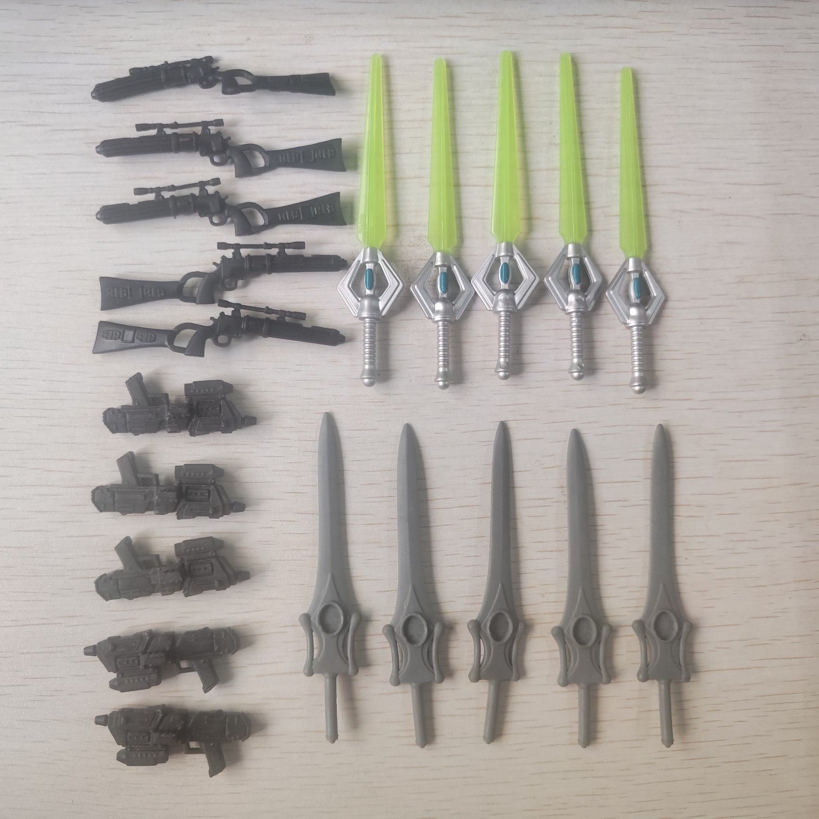 20pcs 1:12 Scale Sword Blaster Rifle Weapons for 6&Prime; Star Wars GI Joe Figure