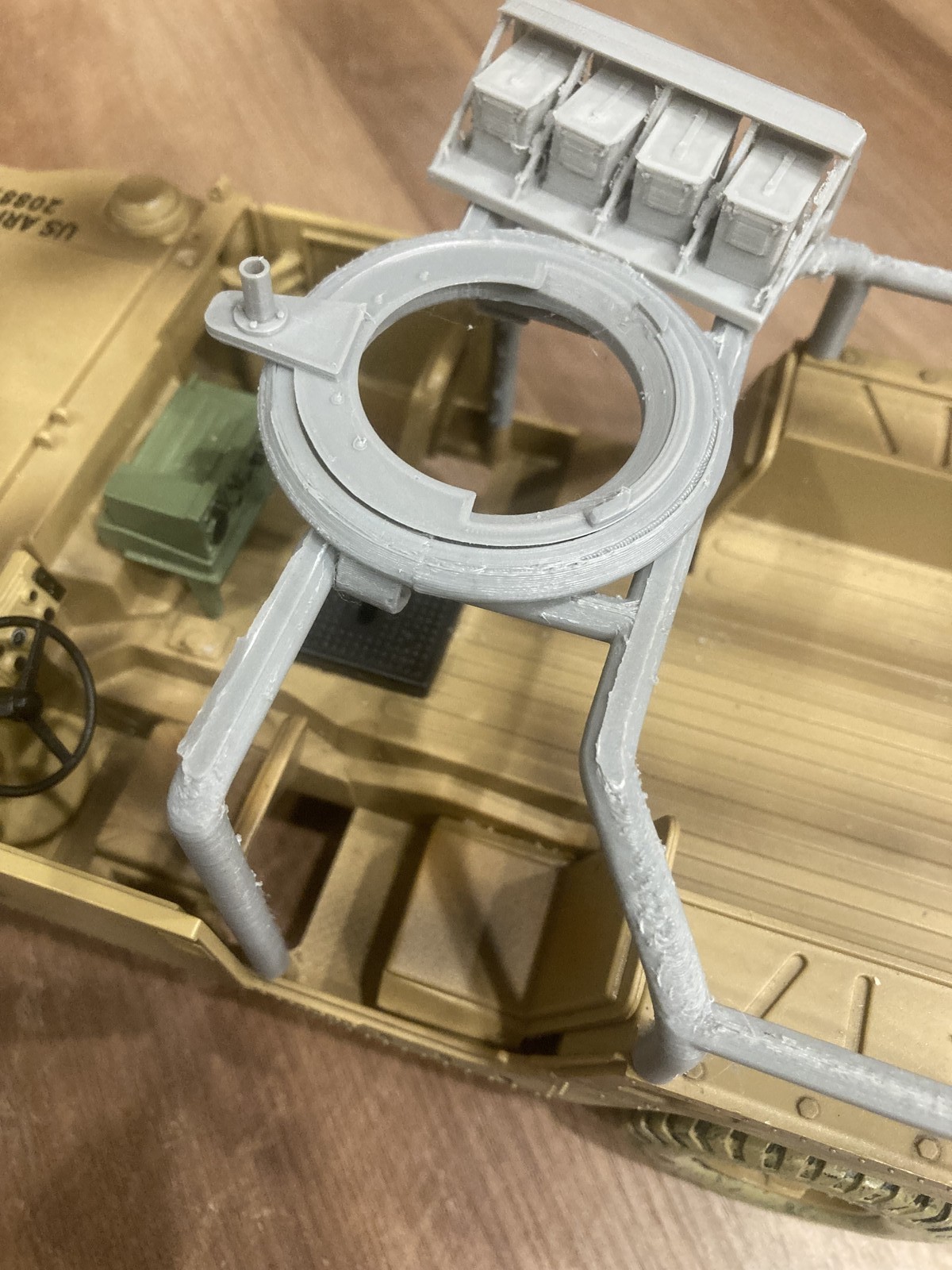 3d Printed Humvee Roll bar and Tactical Turret only, upgrade parts
