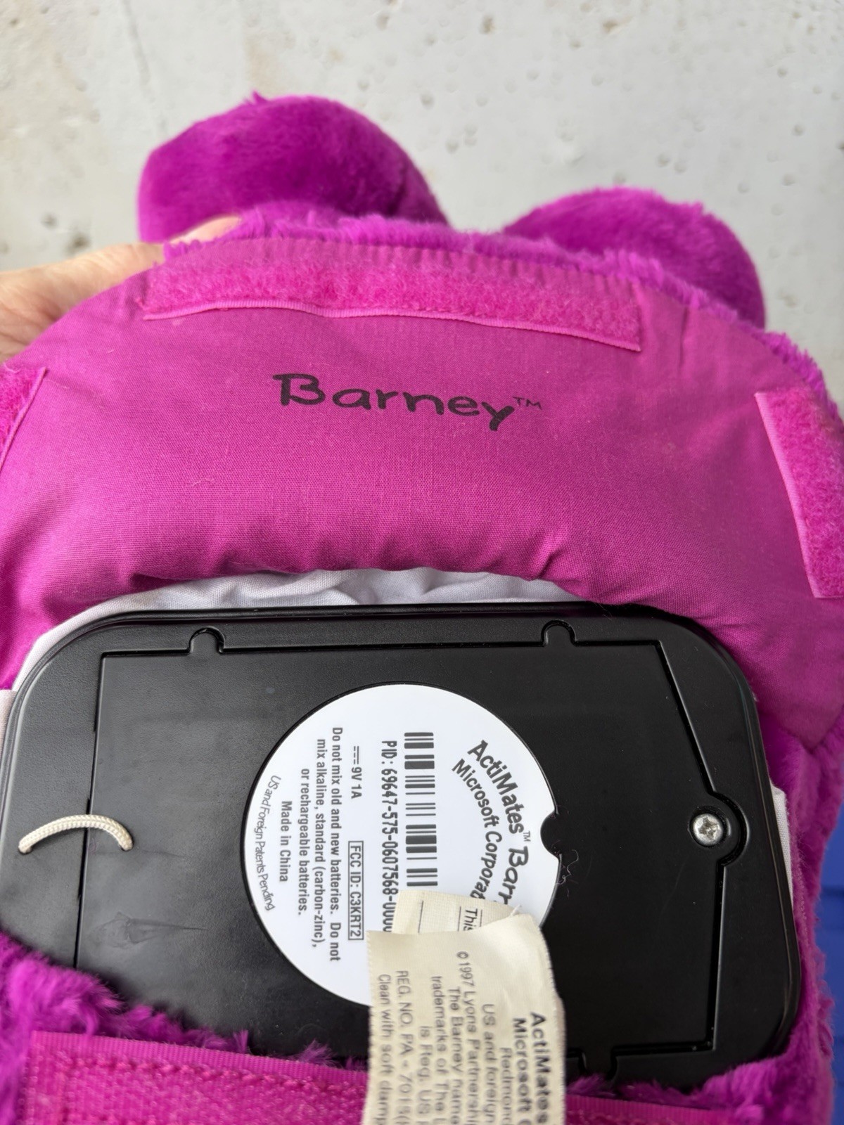 Vintage 1997 ActiMates Barney Plush Talking Singing Interactive Works Y2K Retro