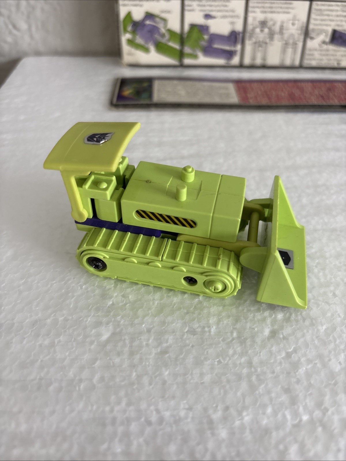Vtg G1 Transformers Bonecrusher Devastator Complete w/ Instructions & Cardback