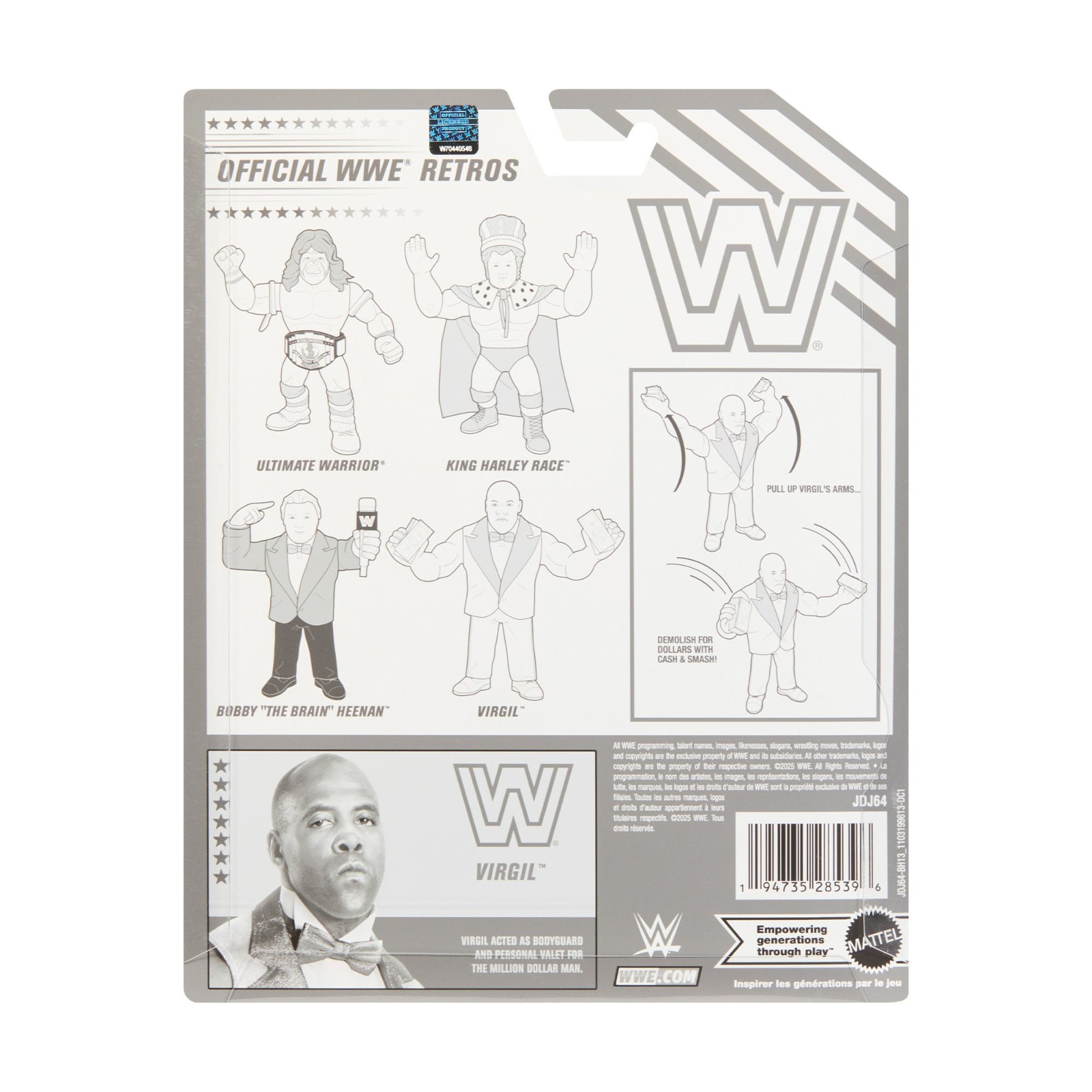 WWE Retro 4 Pack Ultimate Warrior Virgil Bobby Heenan King Harley Race Figure