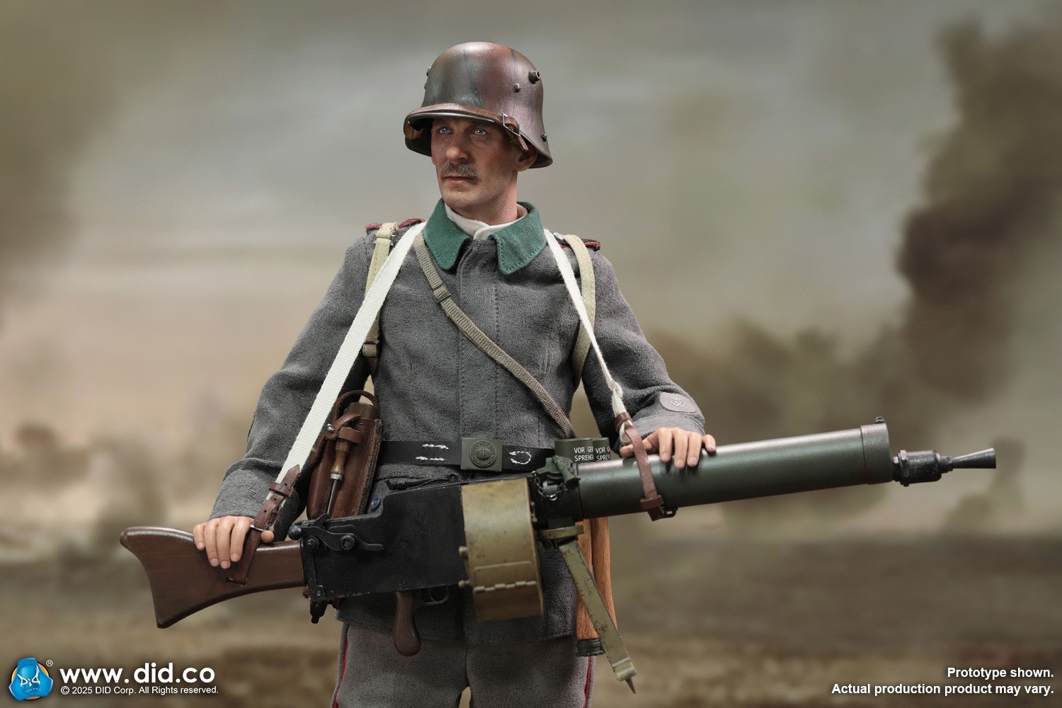 DID 1/6 Scale WWI German MG08 Gunner – Arthur 12&Prime; Action Figure D11015