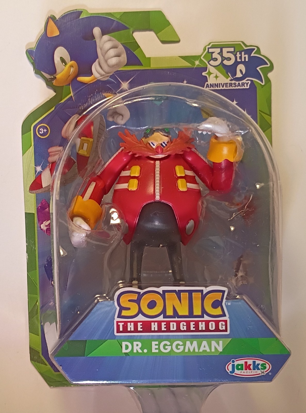 Sonic the Hedgehog 35th Anniversary Dr. Eggman 2.5In Figure New in Pack In US