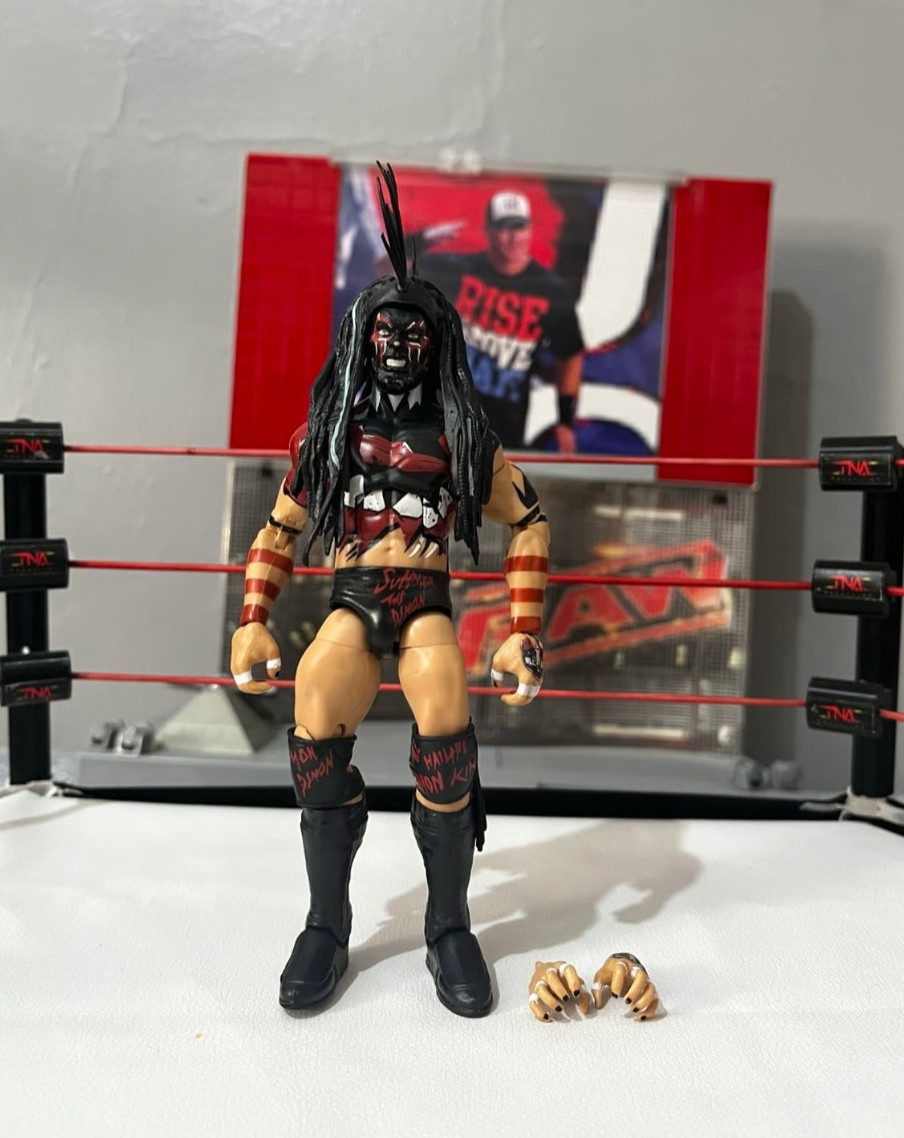 WWE FINN BALOR Elite Series 98 DEMON w Wig Figure NXT Black Gold Horror Prince