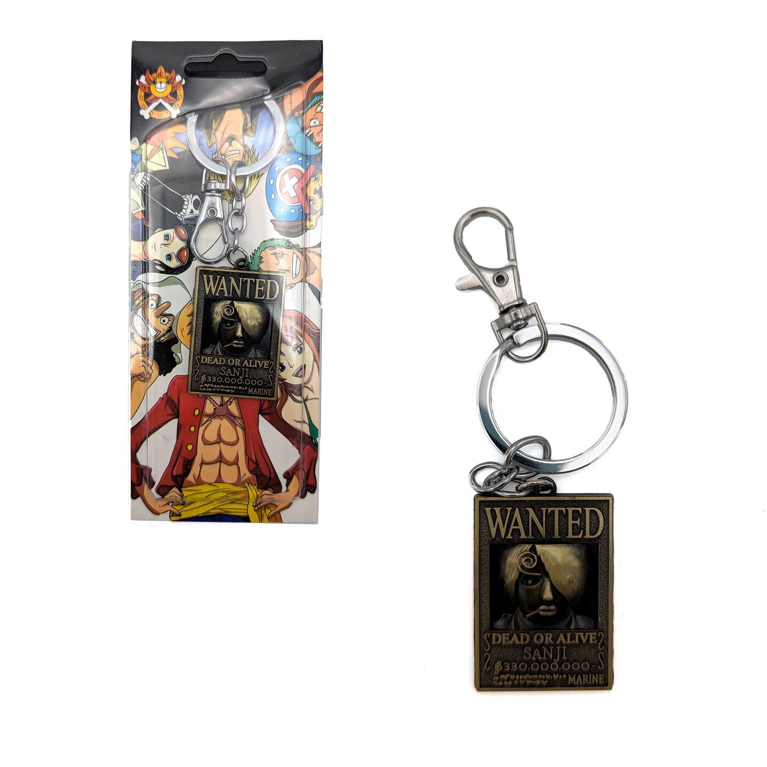 SANJI&rsquo;S WANTED POSTER One Piece 1.5 in. Key Chain (Vinsmoke Anime KeyChain)