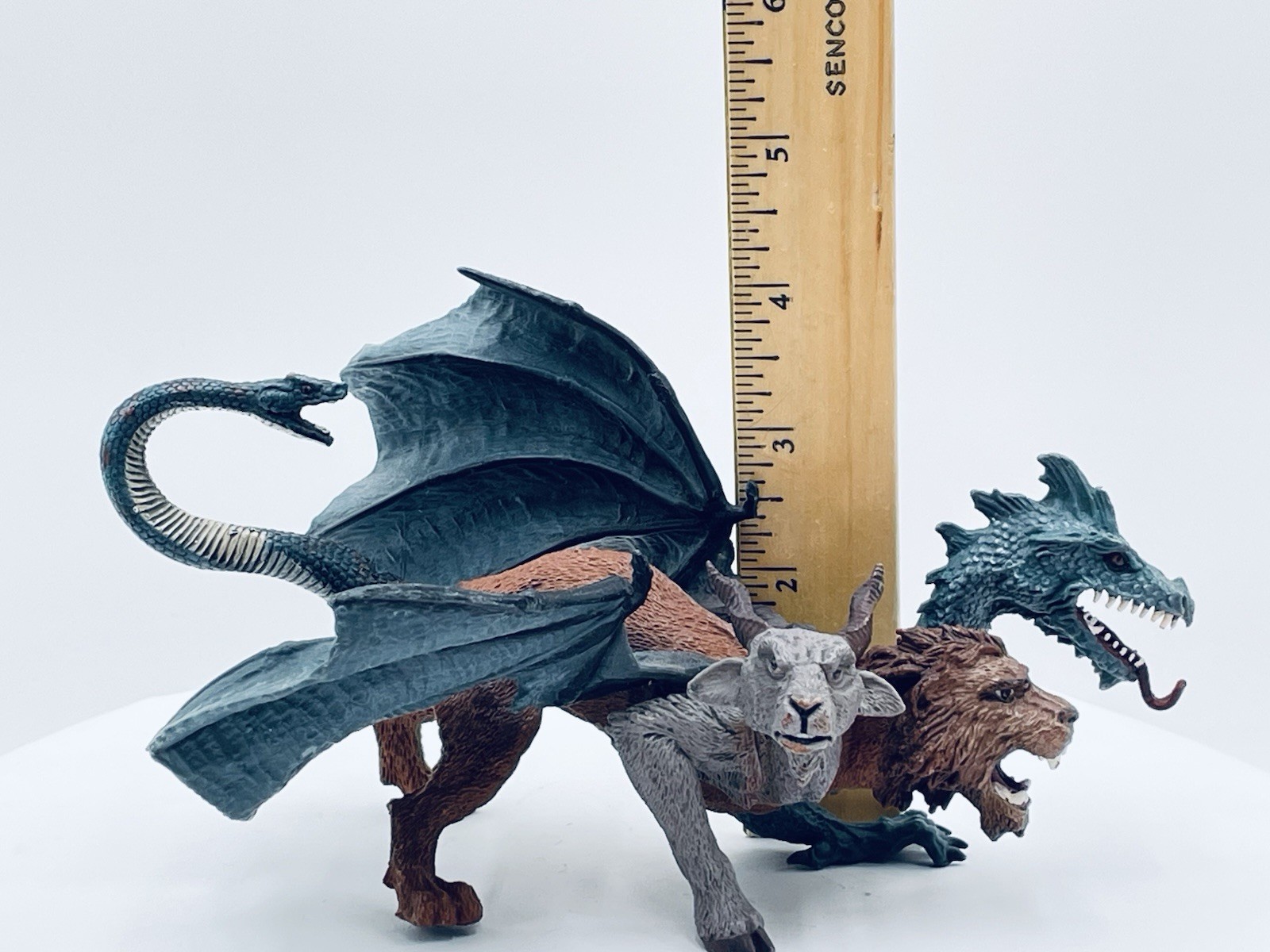 Safari Mythical Realms Chimera Figure 3-Headed Goat Lion Dragon Fantasy Creature