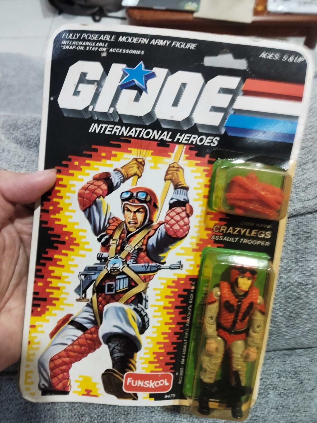 G.I.Joe FUNSKOOL Crazylegs New Mint On Card India Hasbro GI Joe