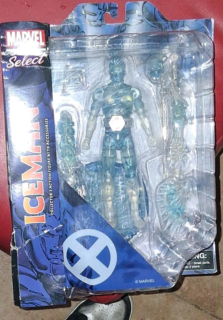Marvel Select Iceman Action Figure Boxed Fully Jointed X-Men