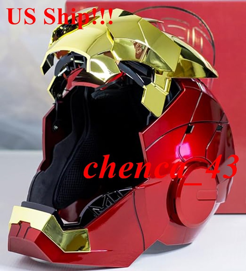 US Now!!! Autoking Iron Man Helmet MK5 1/1 Voice-controll Mask Transform Cosplay