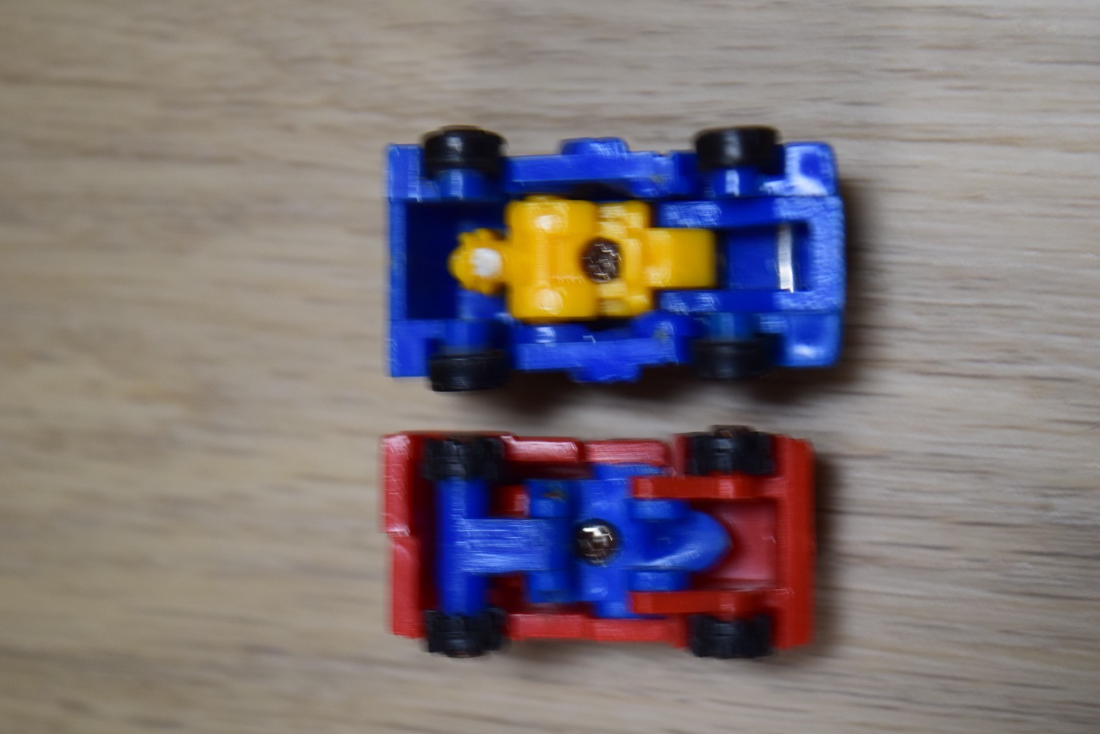 2X 1988 Convertible Microbots Robo-Van Blue Red Jeep Imperial Toys Transformer