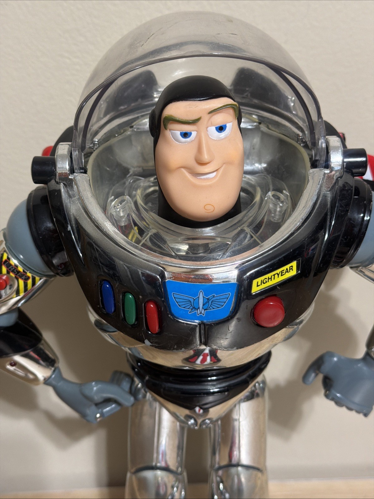 Buzz Lightyear Silver Edition 1995 Not 100% Working READ With Backpack