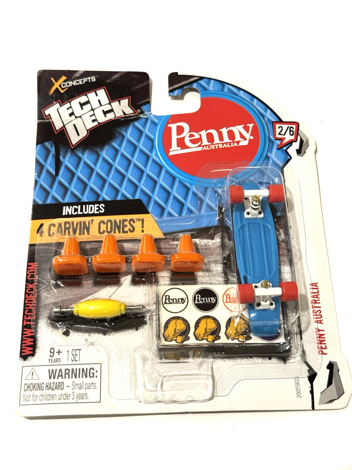 Tech Deck Penny Australia Fingerboard 4 Carvin Cones 96 mm Skateboard NEW READ