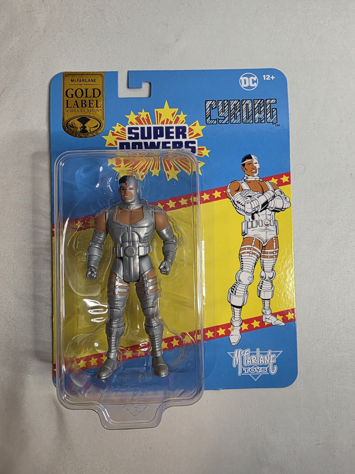 DC Super Powers McFarlane Cyborg Gold Label Figure Wave 11 Exclusive In Hand