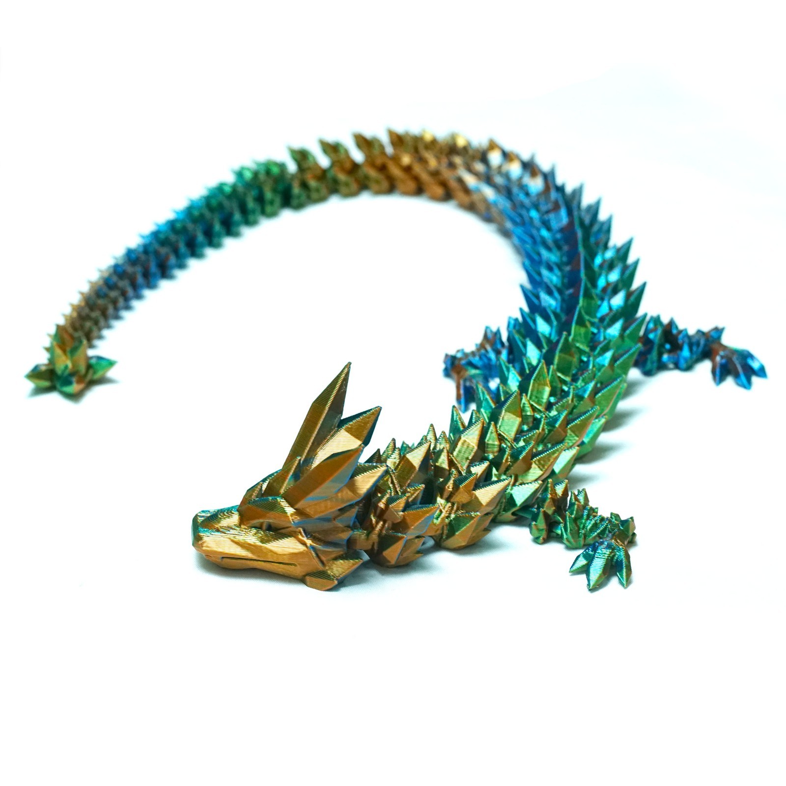 20inch 3D Printed Crystal Dragon Model,Articulated Animals figure,Toy Home Decor