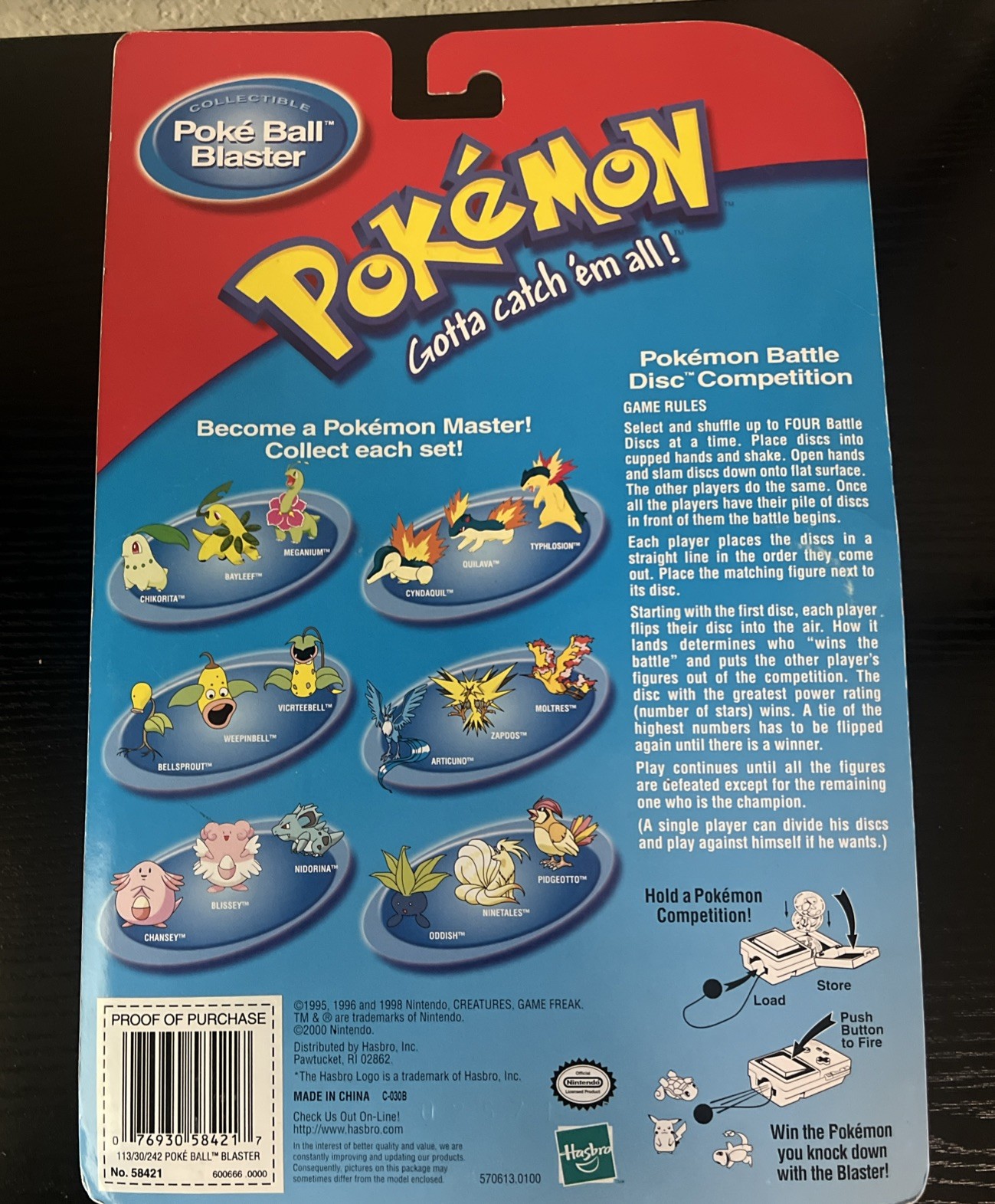 RARE 2000 Hasbro Pokemon Poke Ball Blaster Figures Set Nidorina Chansey Blissey
