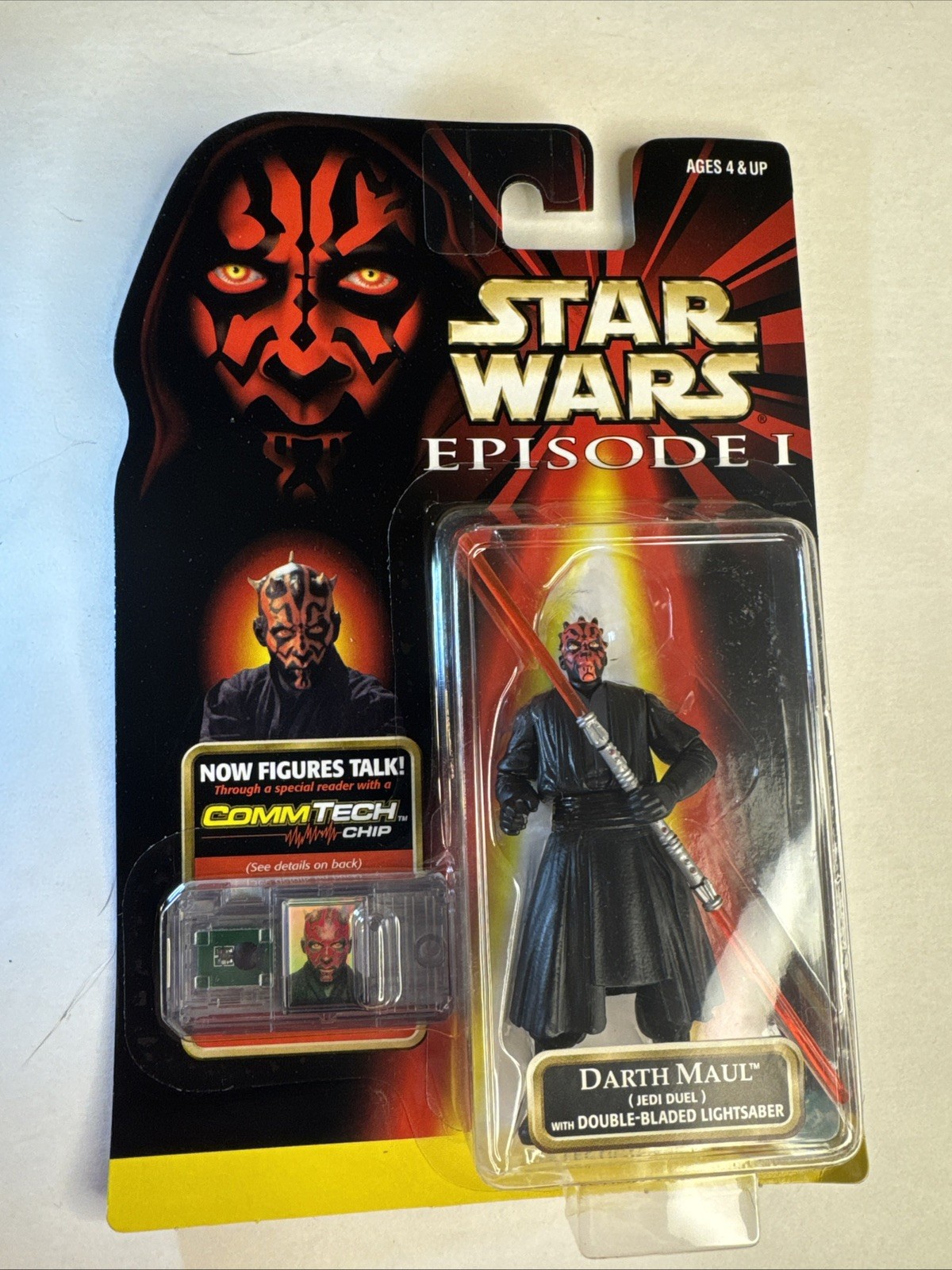 Star Wars Episode 1 Darth Maul Action Figure 1998 Hasbro w/CommTech Chip NEW