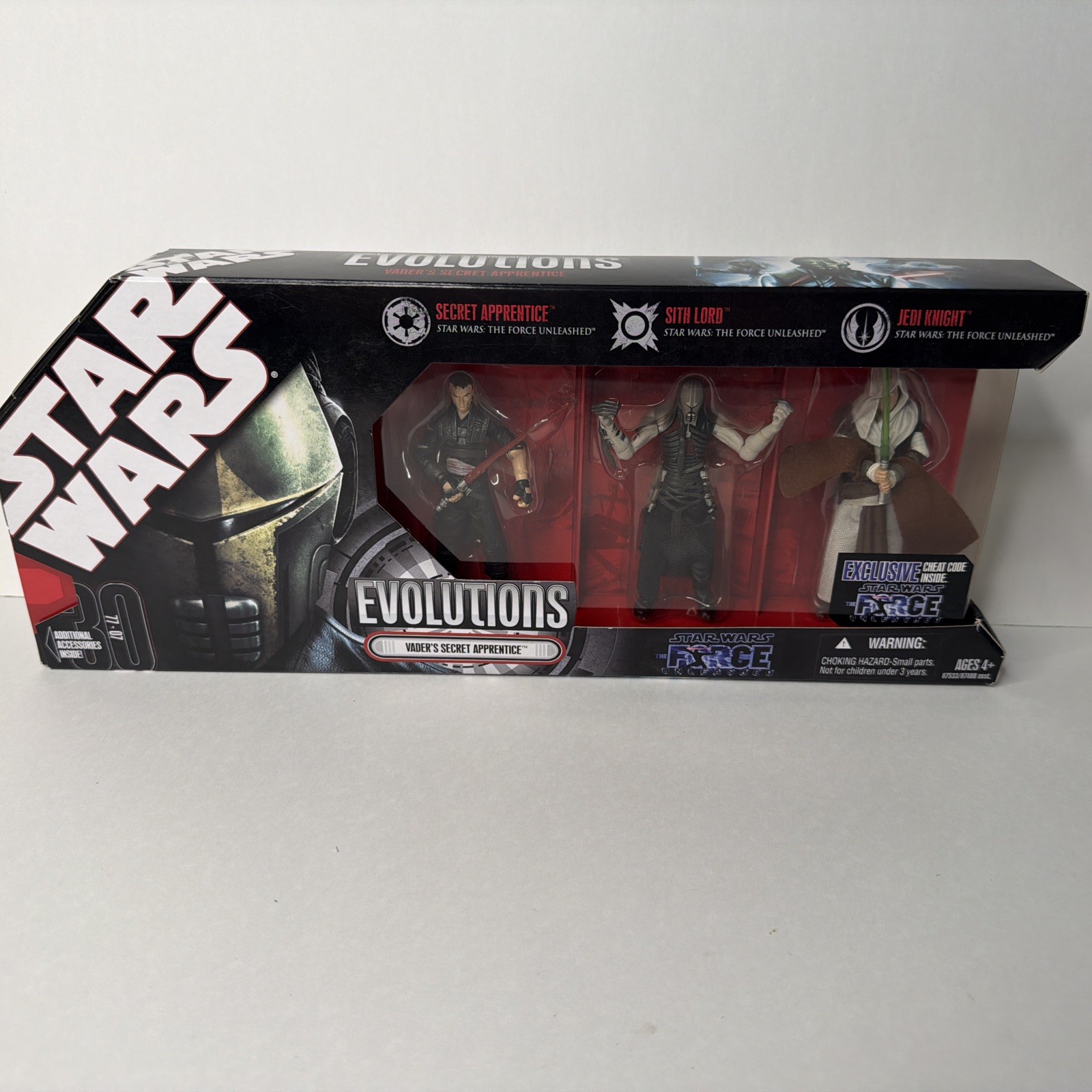 Star Wars Evolutions Vader&rsquo;s Secret Apprentice Action Figure 3Pk 2008 Hasbro