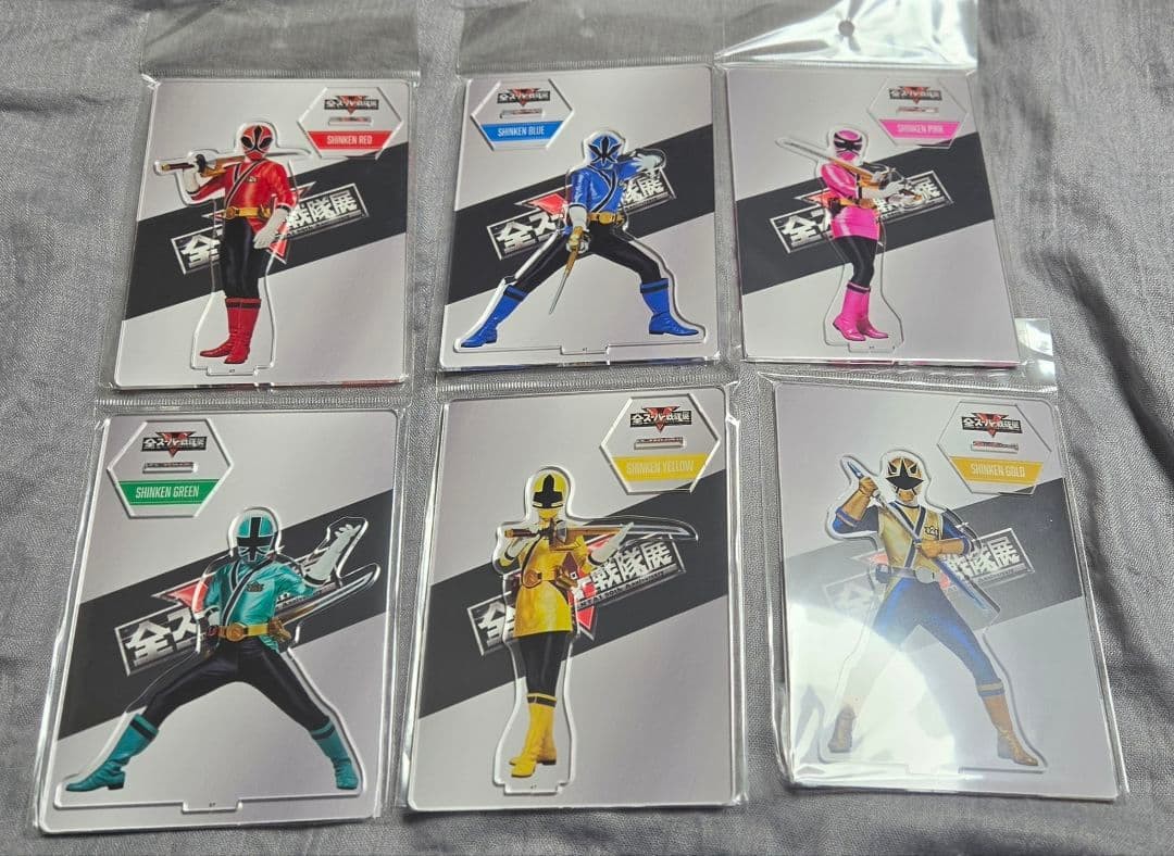 Power Rangers Samurai Shinkenger Super Sentai Exhibition Acrylic Stand 6p Set