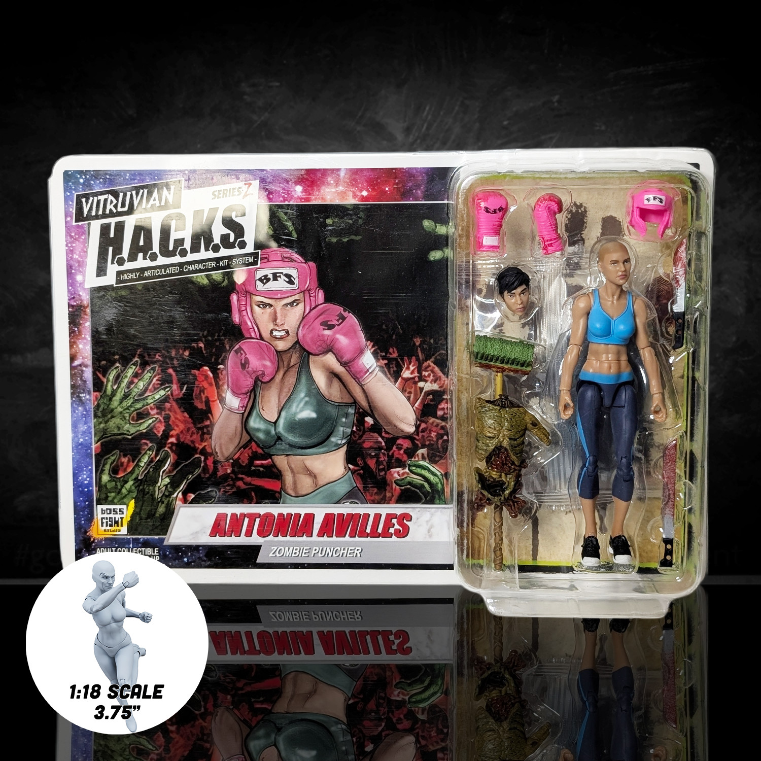Vitruvian H.A.C.K.S. Action Figure: Series Z – Antonia Avilles « Zombie Puncher »