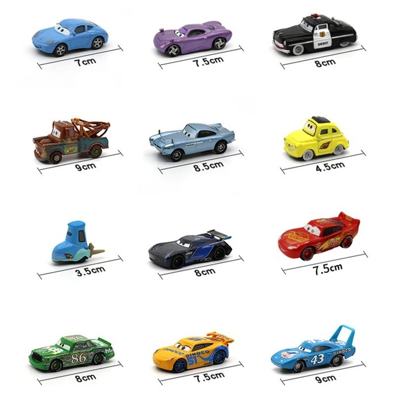Disney Pixar Cars Lot Lightning McQueen 1:55 Diecast Model Car Toys Gift Kids