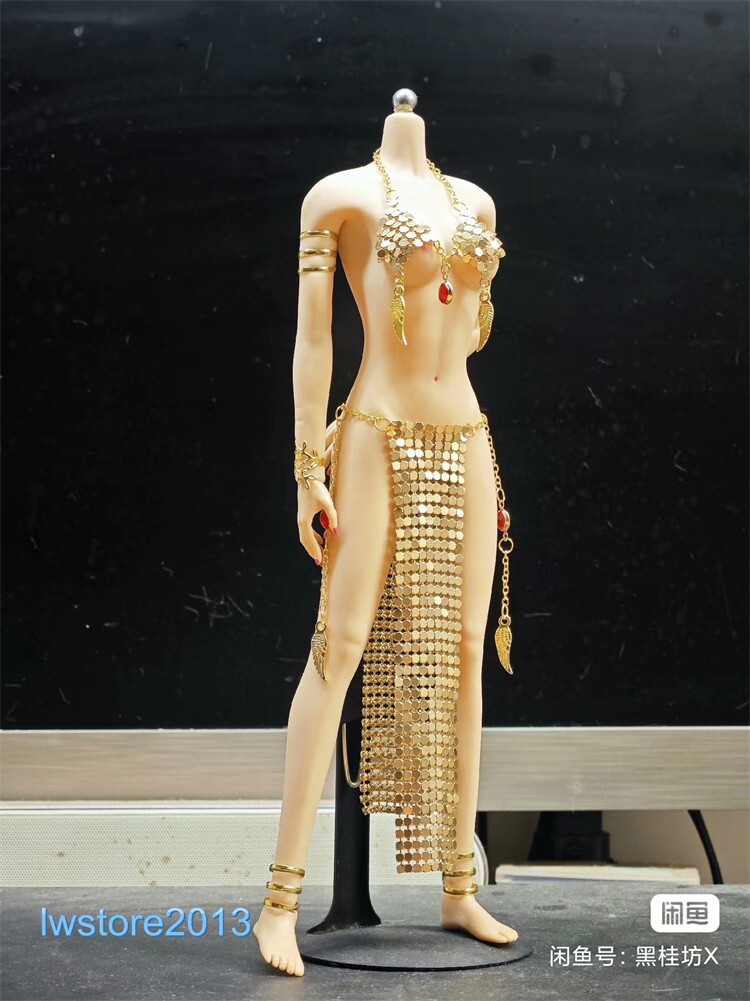 1:6 Gold Chain Outfit Clothes For 12&Prime; Female PH TBL JO Action Figure Body Toys