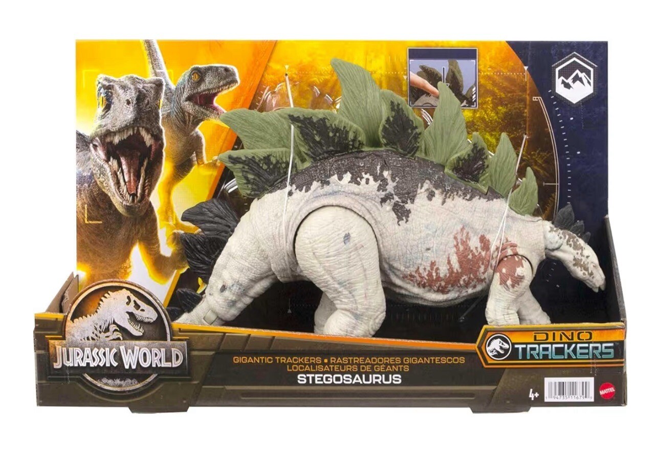 Jurassic World Gigantic Dino Trackers Stegosaurus Large Dinosaur Figure New
