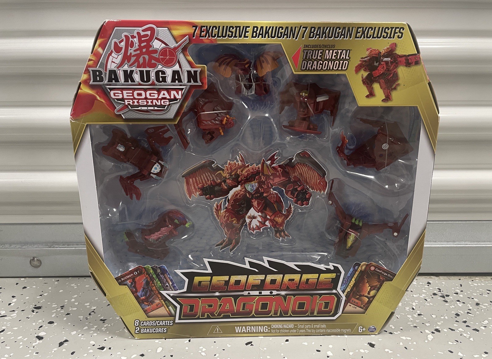 Bakugan GeoForge Dragonoid 7-in-1 Includes Exclusive True Metal Dragonoid NEW