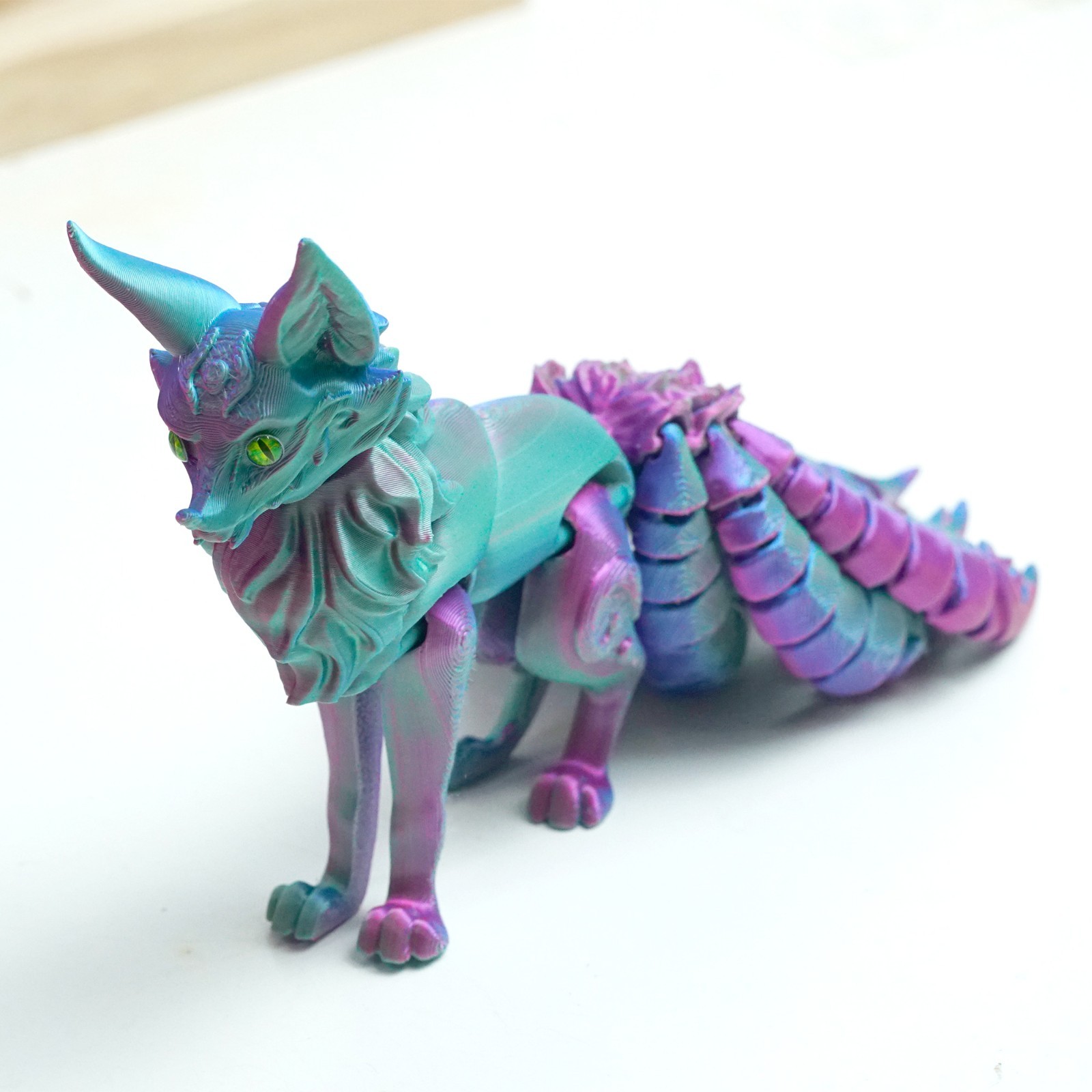 8inch 3D Printed Fox Model,Articulated Animals figure,Fidget Toys Home Decor