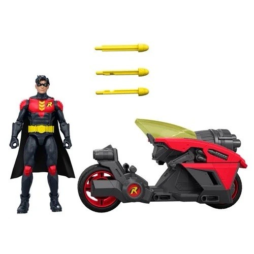 Mattel DC Premier New Robin Cycle Action Figure Motorcycle w/ Darts NIP