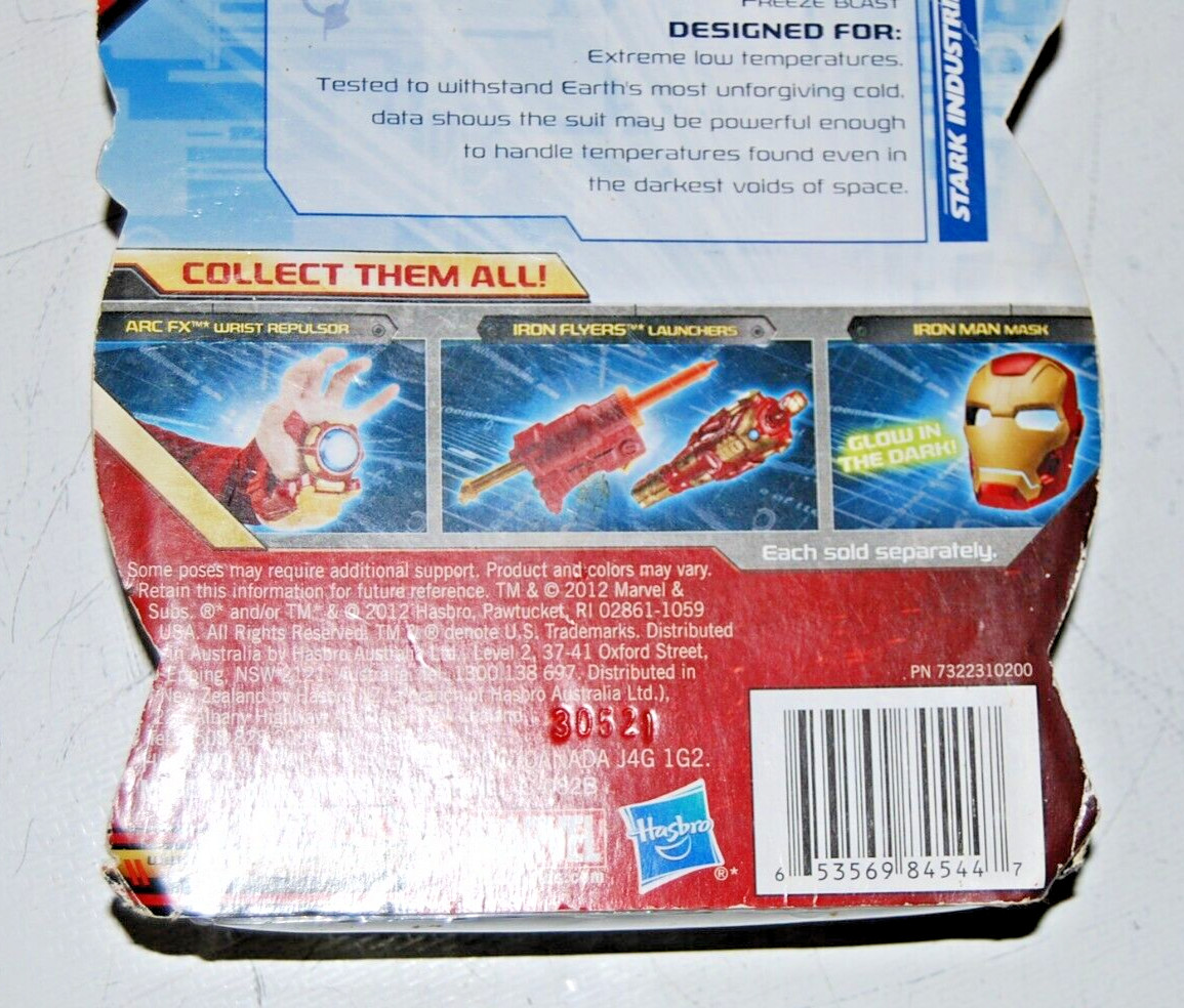 MARVEL IRON MAN 3 COLD SNAP REPULSOR FREEZE BLAST 3.75&Prime; FIGURE Sealed