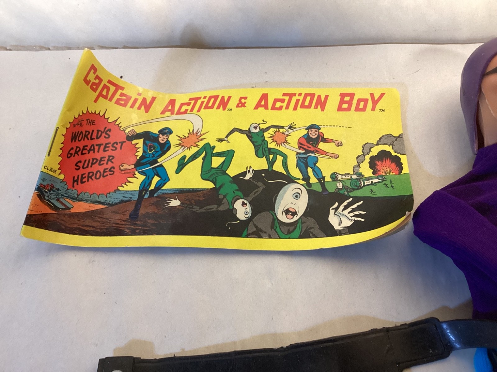 Vintage 1966 Ideal Captain Action phantom outfit and accessories action figure