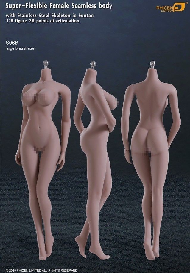 TBLeague S06B 1/6 Big Bust Suntan Seamless Body For 12 »Female Action Figure Toy