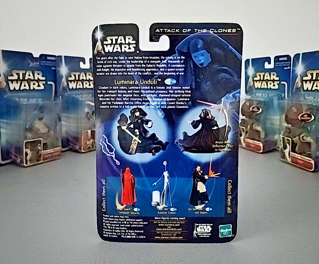 UNOPENED Luminara Unduli Jedi Master 2002 Hasbro Star Wars Attack of the Clones
