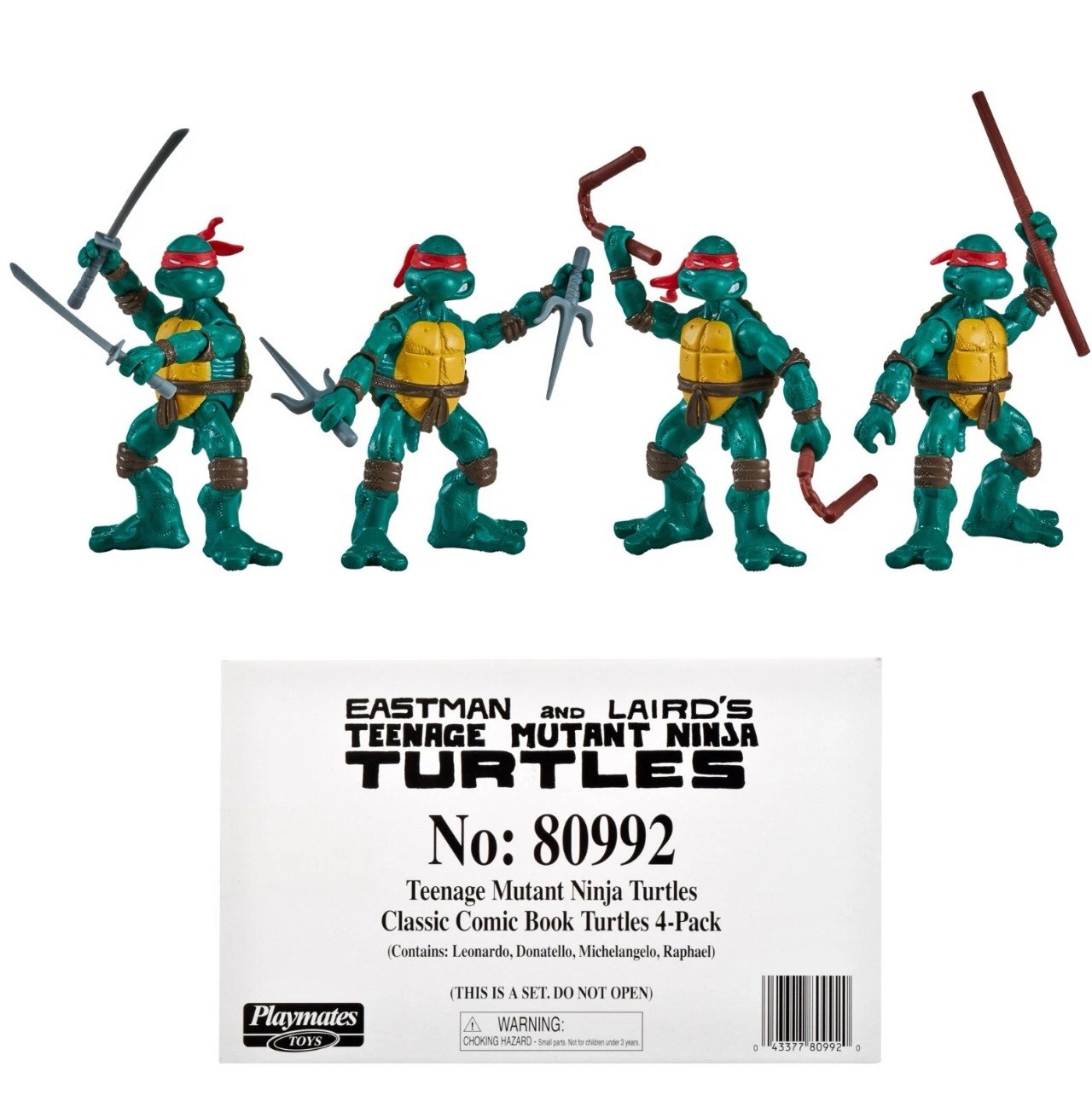 NEW TMNT SET OF ALL 4 Teenage Mutant Ninja Turtles Comic Book Series Figures! 🔥
