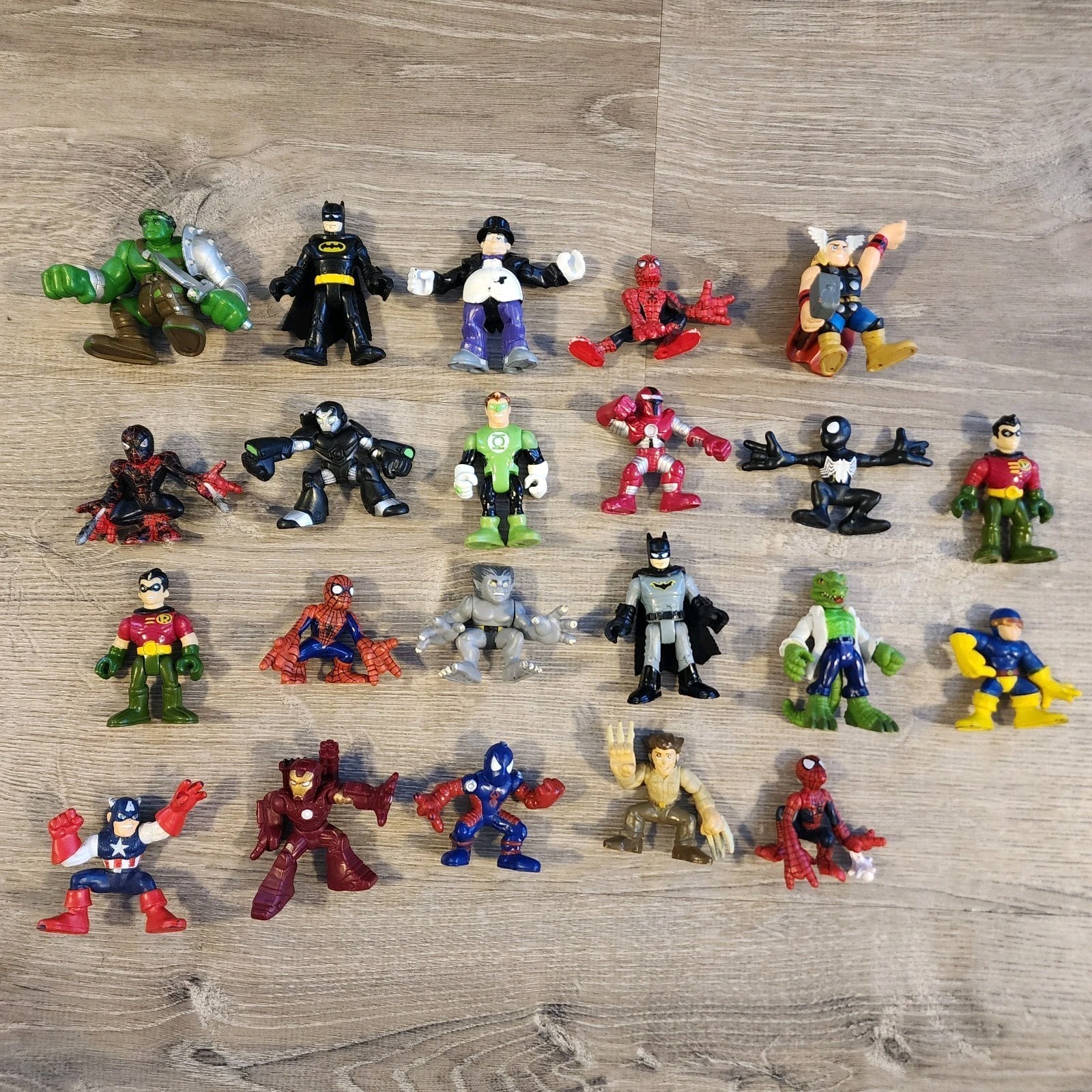 Playskool Heroes Marvel Super Hero Adventures & DC Figures Mixed Lot of 22