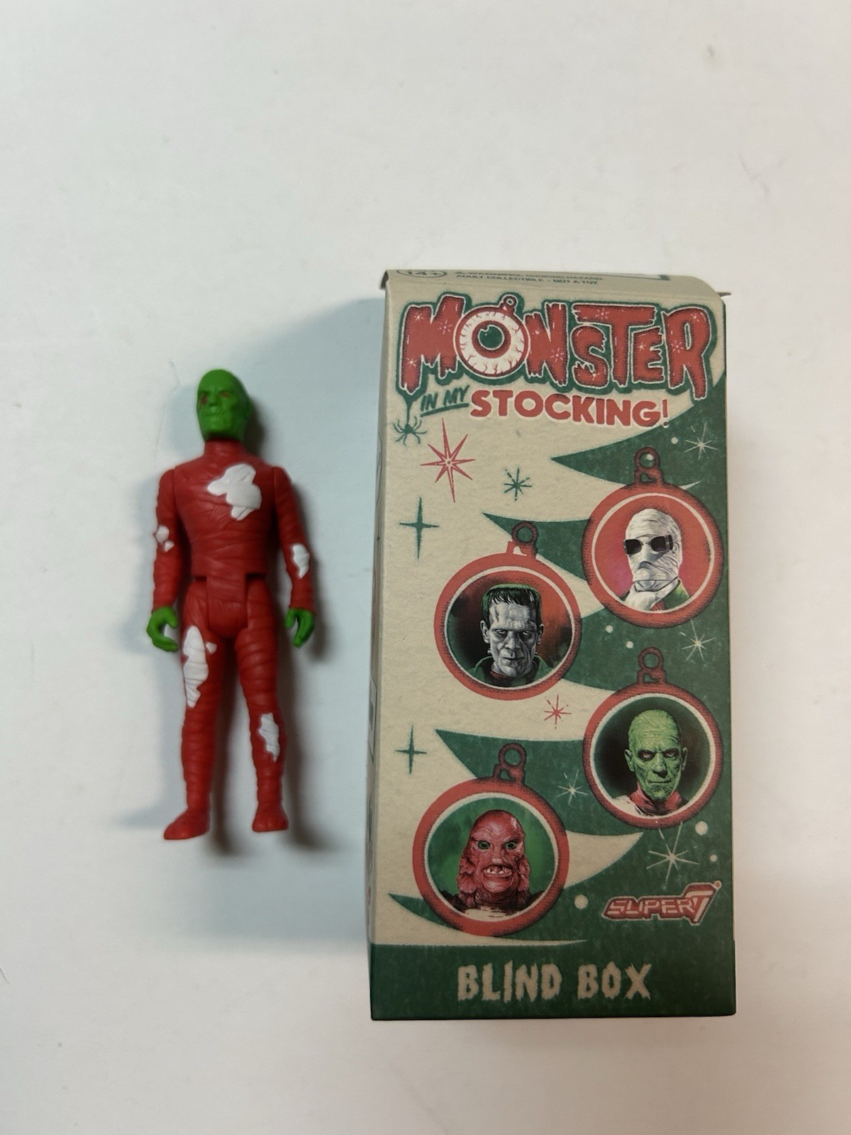 Super7 Reaction – Loose 3-3/4” Monster In My Stocking The Mummy Figure & Box