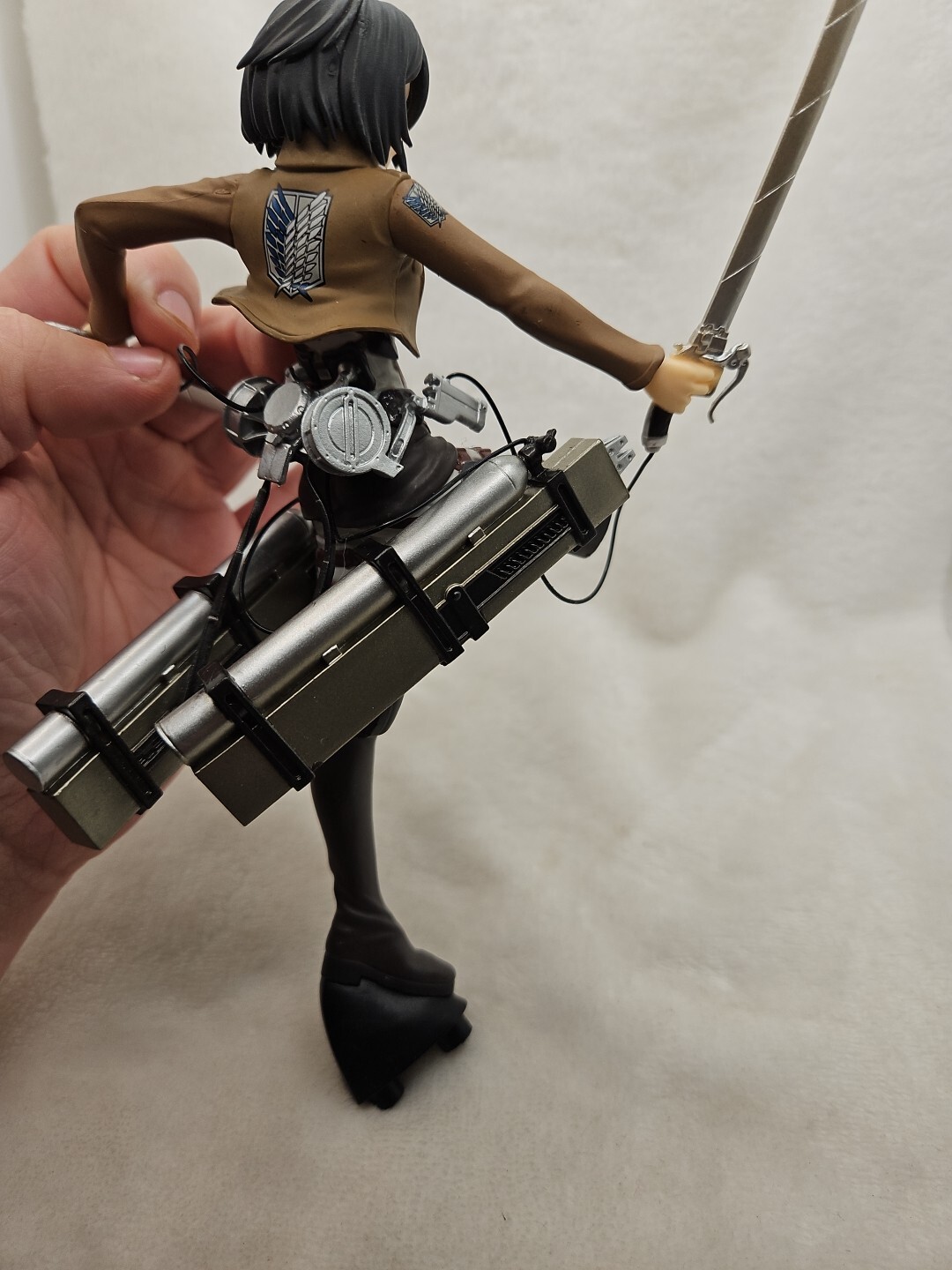 Attack on titan mikasa action figure anime weapons included no stand