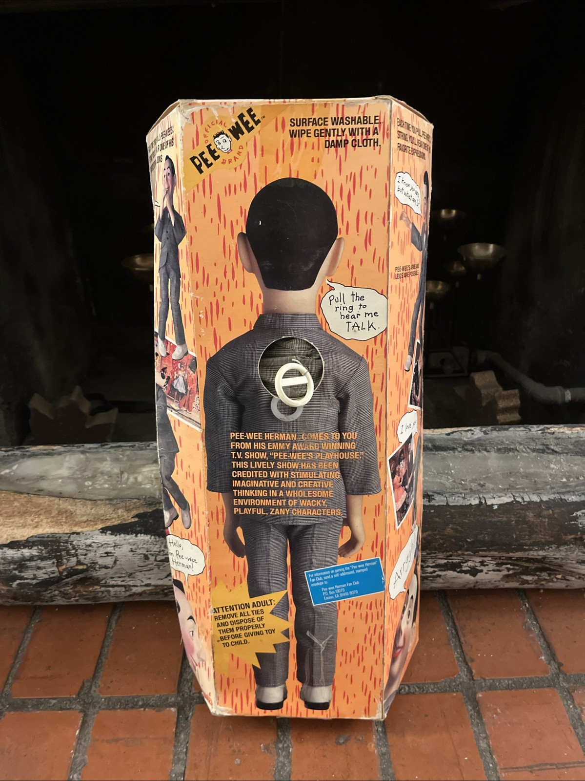 Talking Pee-wee Herman Doll, Matchbox Toys, 1987, 18&Prime; Inch, In-The-Box, Vintage