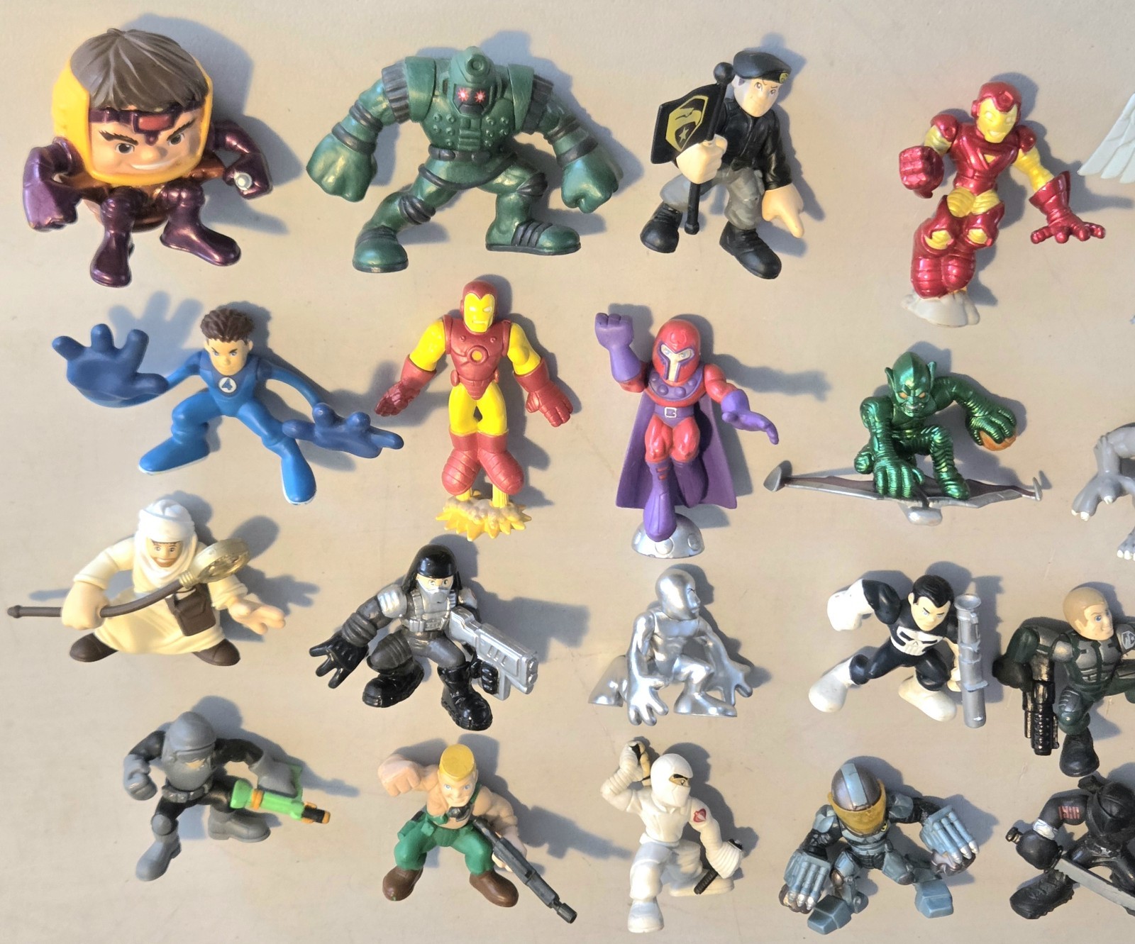Marvel Super Hero Squad Figure Lot Comic Book GI JOE Indiana Jones RARE Mini Fig