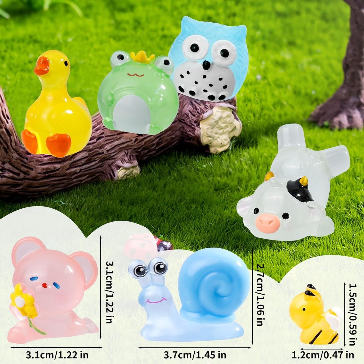 Tiny Glow Dark Animals – Collectible Miniature Figurines