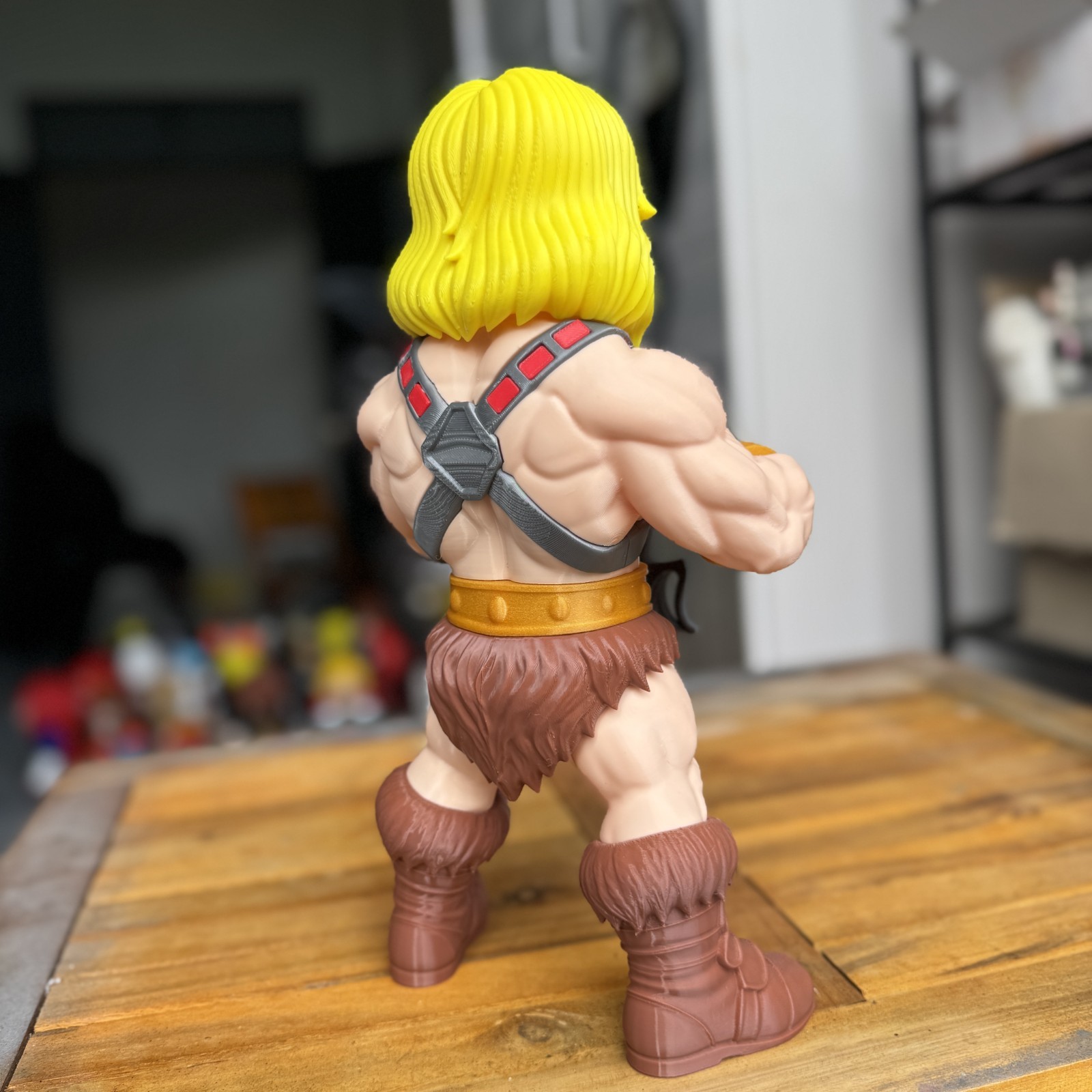 12&Prime; Stylized He-Man Inspired 3D Printed Figure – Custom Art Toy Collectible