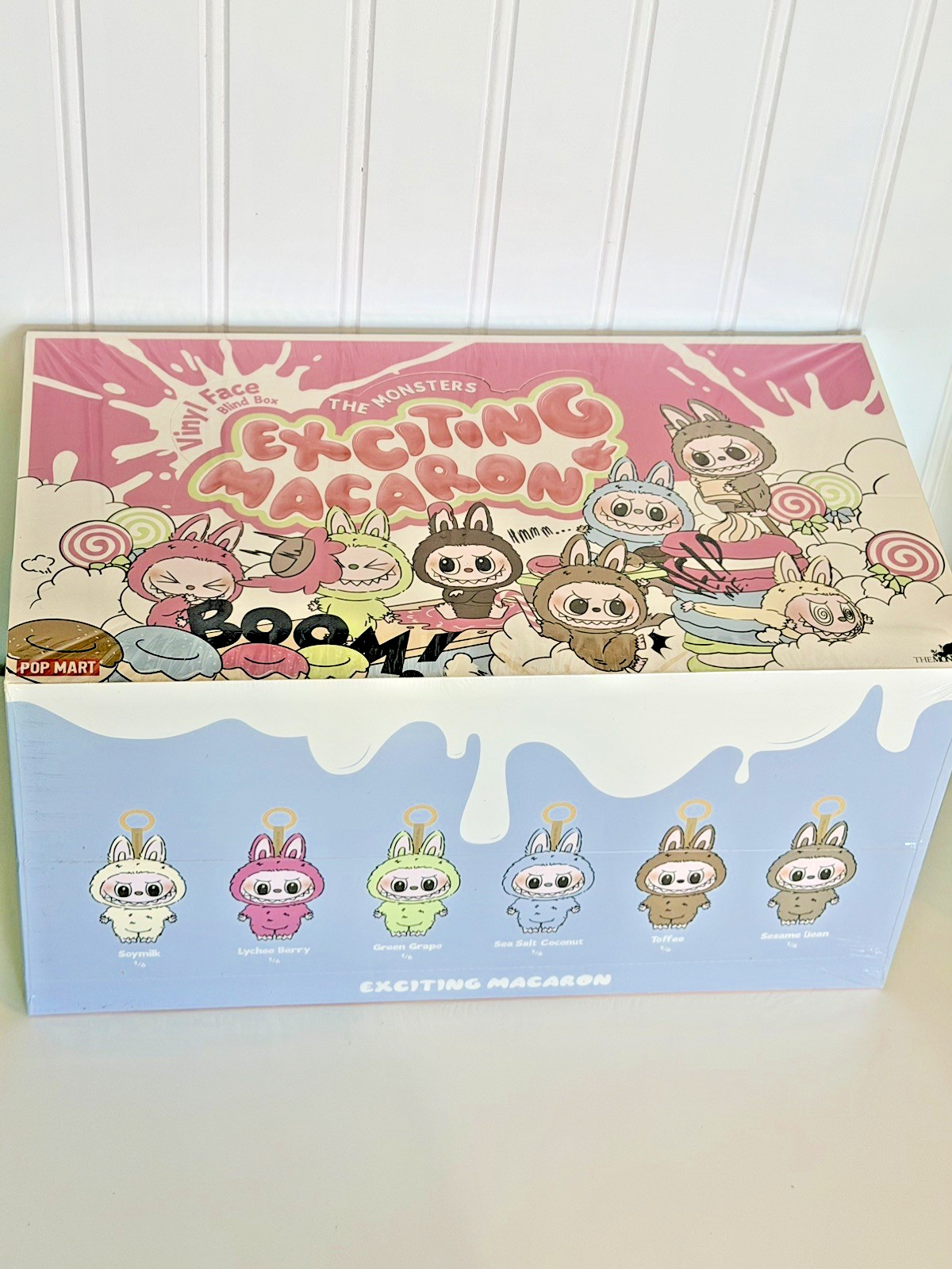 POP MART LABUBU Exciting Macaron Plush Pendant – FULL SEALED CASE – 6 Labubus