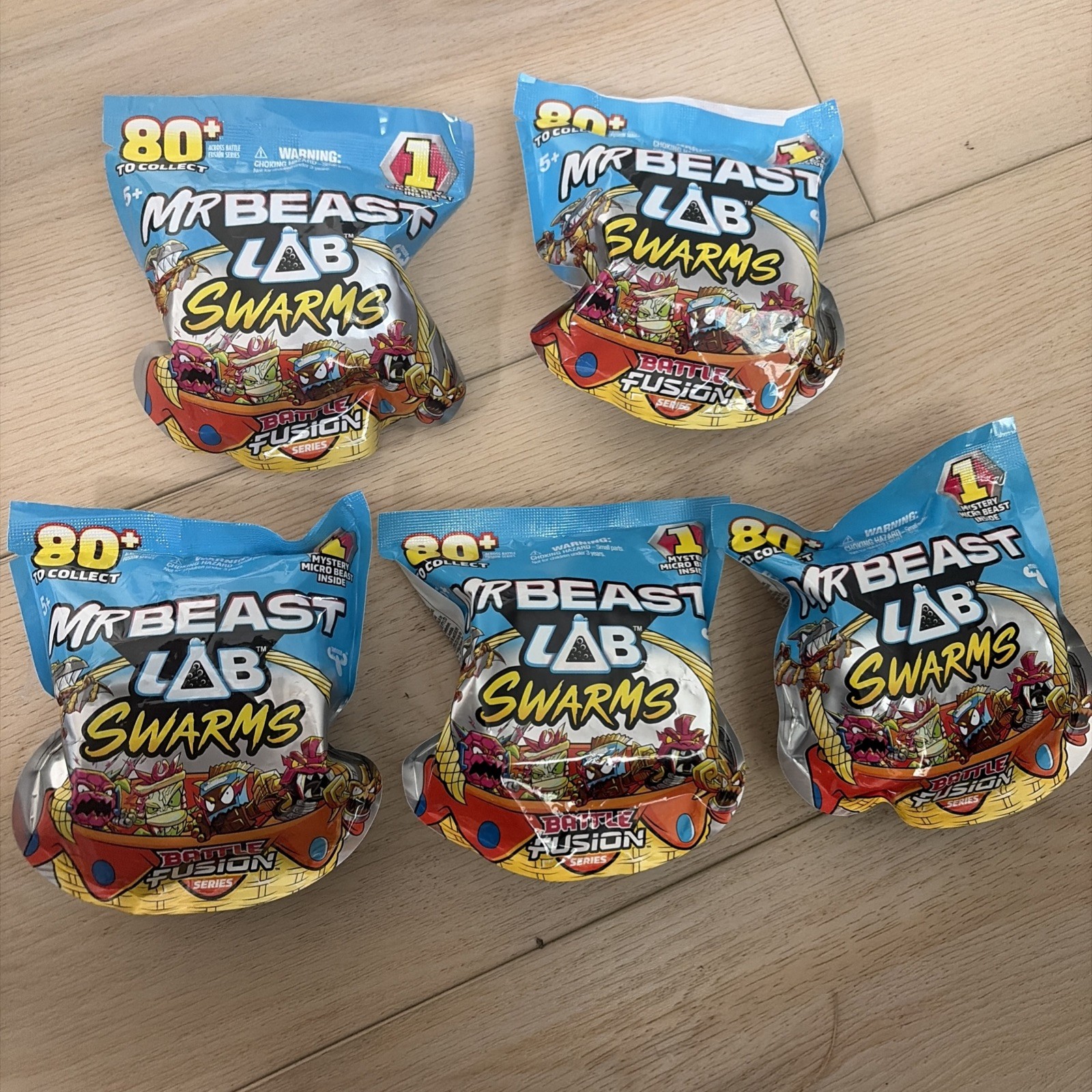 Mr Beast Lab Swarms Battle Fusion Series 1pk (lot Of 5)