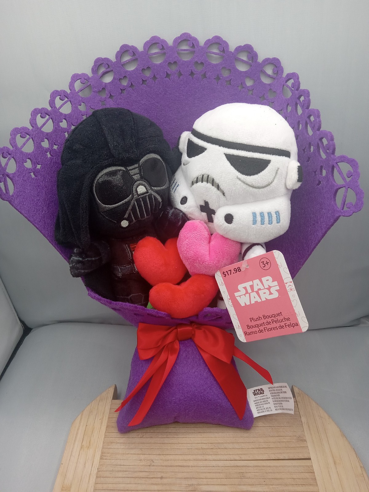 STAR WARS DARTH VADER & STORMTROOPER 13&Prime; Valentine&rsquo;s Plush Bouquet 2025 Free SP
