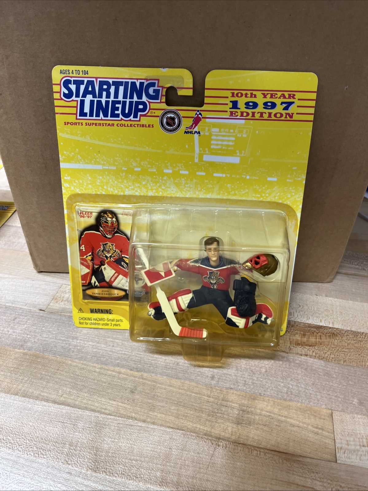 Starting Lineup 1997 Edition John Vanbiesbrouck Kenner Florida Panthers. Box 312