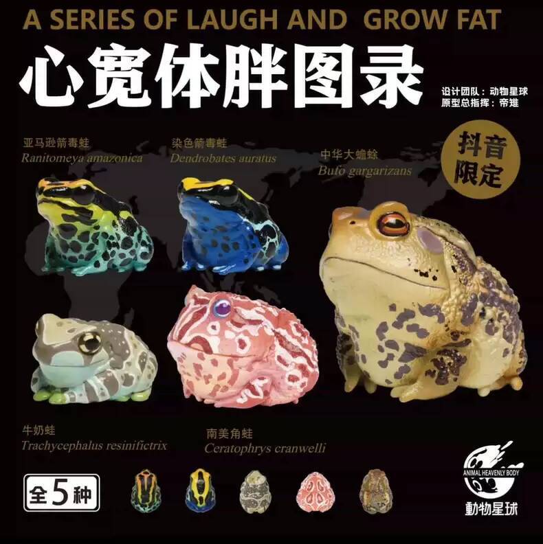 Animal Planet Animal Heavenly Body Set Tik Tok Ver. Combination 5Pcs Frog Statue