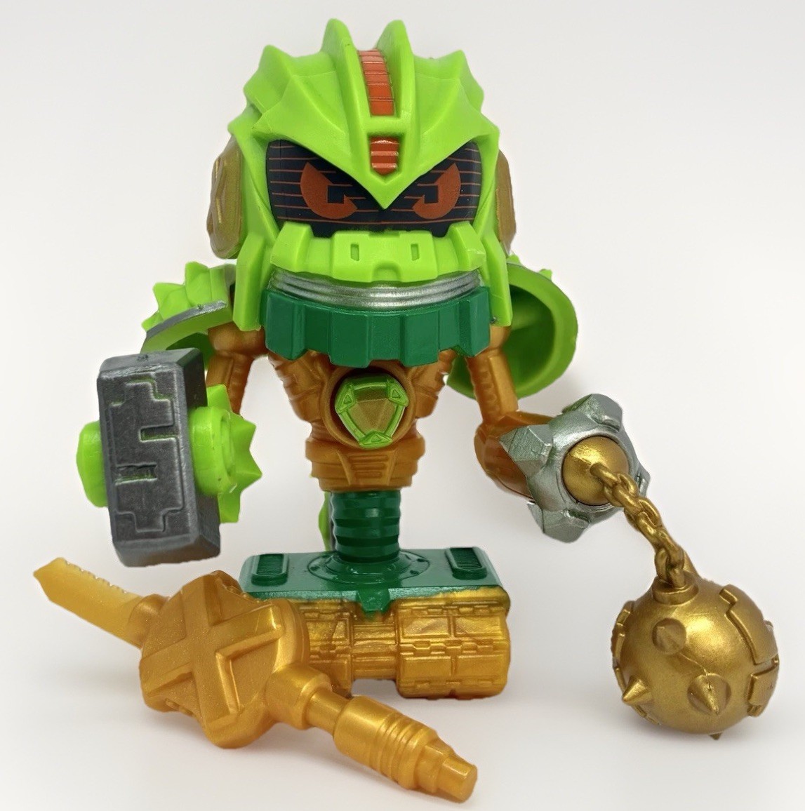 Treasure X Robots Gold Green 4” Gladiator Weapons Moose Toys Collectible