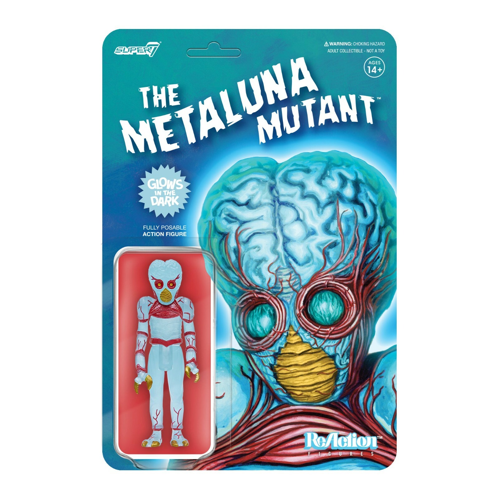 Blue Glow Metaluna Mutant ReAction Figure, GITD