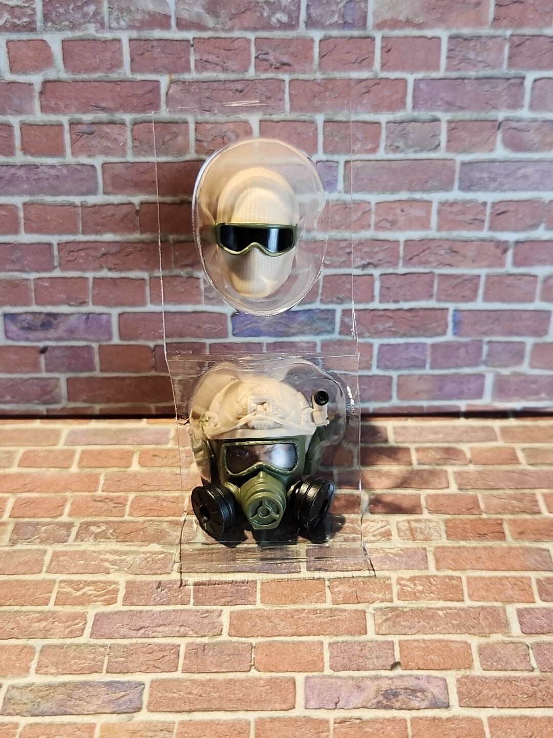 Valaverse Action Force TWO TAN & GREEN TACTICAL HEADS 6&Prime; Action Force Figures